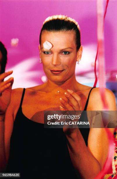 Stéphanie de Monaco assiste au gala de cloture des Monte-Carlo Magic Stars qui consacre la magie de demain. Monaco, le 19 octobre 1998.