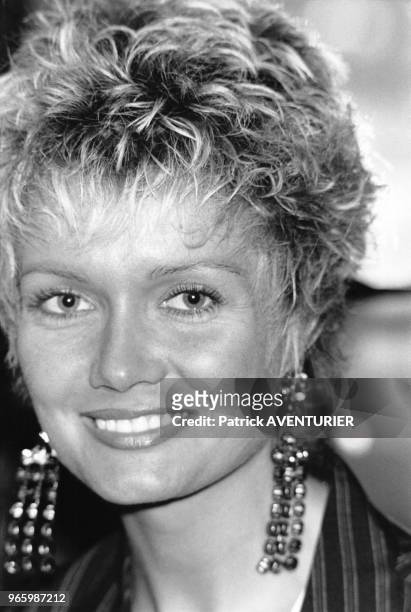 Portrait de l'actrice Mimi Coutelier le 15 avril 1985 à Paris, France.