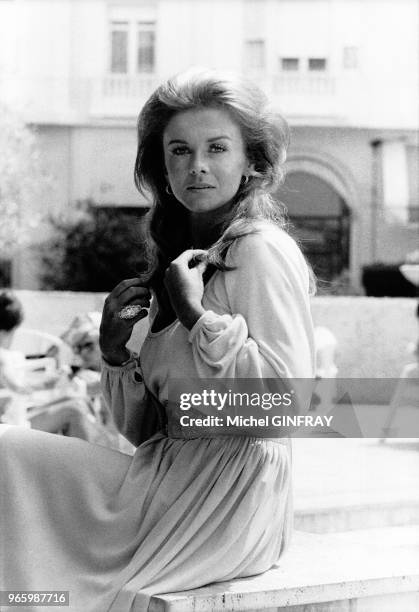 Actrice Américaine Ann-Margret pose lors du Festival de Cannes le 25 mai 1975, Cannes, France.