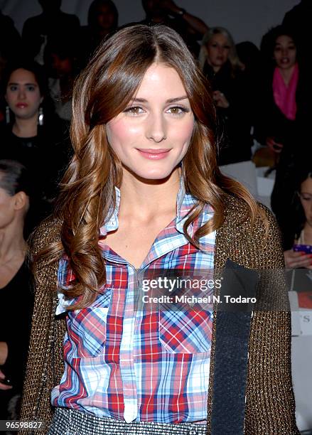 Olivia Palermo attends the Ports 1961 Fall 2010 fashion show during Mercedes-Benz Fashion Week at Bryant Park on February 11, 2010 in New York City.
