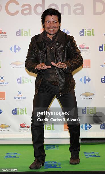 Singer Chayanne attends the ''Cadena Dial'' 2010 awards at the Tenerife Auditorium on February 11, 2010 in Tenerife, Spain.