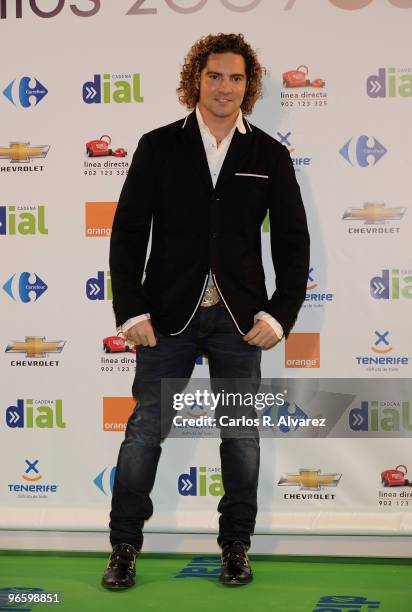 Spanish singer David Bisbal attends the ''Cadena Dial'' 2010 awards at the Tenerife Auditorium on February 11, 2010 in Tenerife, Spain.