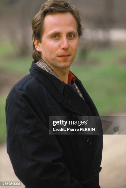 Close up Fabrice Luchini, acteur, le 26 février 1985 à Paris, France.