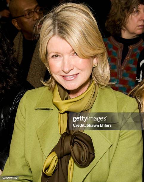 Personality Martha Stewart attends Chado Ralph Rucci Fall 2010 during Mercedes-Benz Fashion Week at on February 11, 2010 in New York City.