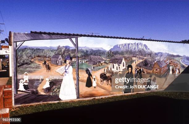 Peinture murale de Sheffield, le 22 mars 1994, en Tasmanie, Australie.