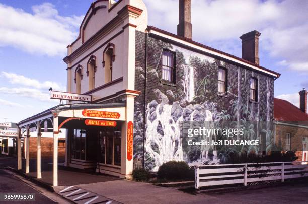 Peinture murale de Sheffield, le 22 mars 1994, en Tasmanie, Australie.