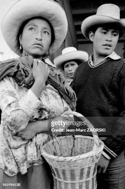 People in the central market in Cajamarca in Peru, on June 25, 1983.