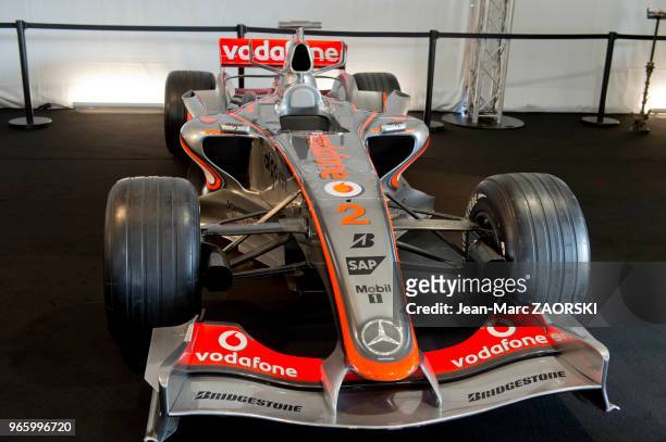 La McLaren MP4 22, monoplace de Formule 1 engagée par l'écurie Vodafone McLaren Mercedes en championnat du monde FIA de Formule 1 en 2007, pilotée...