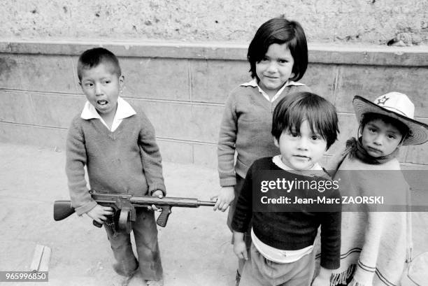 People in the central market in Cajamarca in Peru, on June 13, 1983.