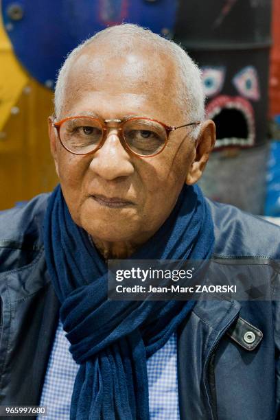 Henri Lopes, écrivain, homme politique et diplomate congolais, ambassadeur en France depuis 1998, au Salon du Livre et de la Presse à Genève en...