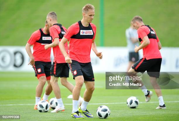Lukasz Teodorczyk during a training session of the Polish national team at Arlamow Hotel during the second phase of preparation for the 2018 FIFA...