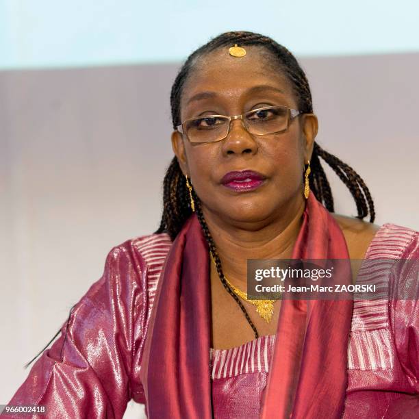 Antoinette Tidjani Alou, professeur jamaïcaine de littérature française et comparée lors du 31e salon du livre et de la presse le 29 avril 2017 à...