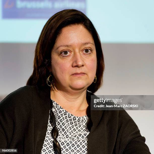 Ana Caldeira, membre du comité Fribourg-Solidaire - Fédération fribourgeoise de coopération internationale lors du 31e salon du livre et de la presse...