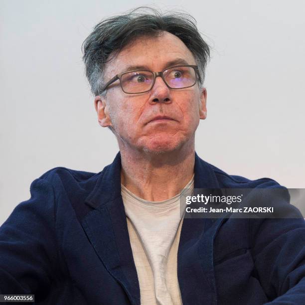 Jacques Côté, écrivain québécois lors du 31e salon du livre et de la presse le 30 avril 2017 à Genève, Suisse.