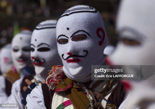 Quyllur Rit'i festival on May 27, 2013 in Sinaka Valley, Peru. Quyllur Rit'i or Star Snow Festival is a spiritual and religious festival held...