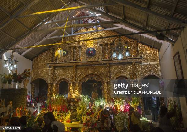 Quyllur Rit'i festival on May 27, 2013 in Sinaka Valley, Peru. Quyllur Rit'i or Star Snow Festival is a spiritual and religious festival held...