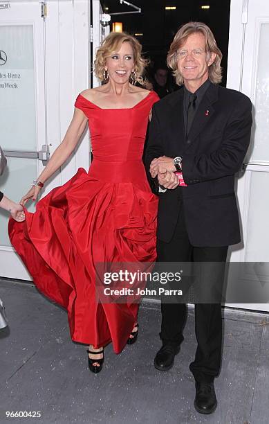 Felicity Huffman and William H. Macy are seen around Bryant Park during Mercedes-Benz Fashion Week Fall 2010 on February 11, 2010 in New York City.