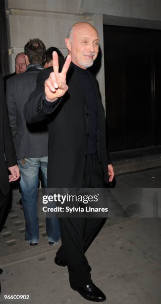 Hector Elizondo leaving the Valentine's Day after party held at Aqua Club on February 11, 2010 in London, England.