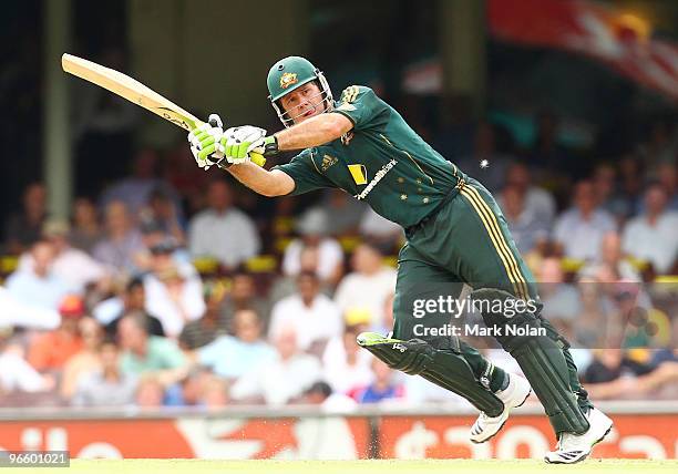 Ricky Ponting of Australia bats during the Third One Day International match between Australia and the West Indies at Sydney Cricket Ground on...