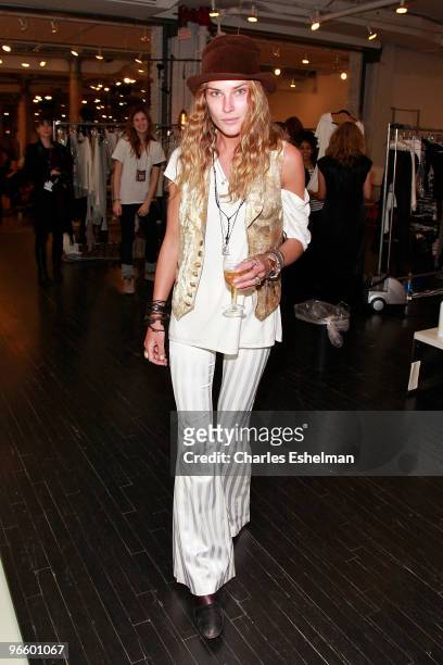 Designer/model Erin Wasson attends the Erin Wasson + RVCA Fall 2010 fashion show during Mercedes-Benz Fashion Week at ABC Carpet on February 11, 2010...
