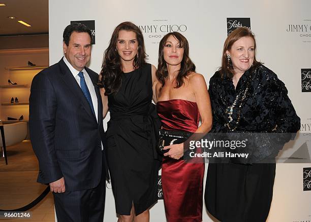 Saks Fifth Avenue Chairman and CEO Steve Sadove, Brooke Shields, Jimmy Choo Founder and President Tamara Mellon and Editor-In-Chief of Harper's...