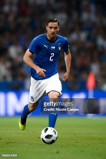 Mattia De Sciglio of Italy in action during the International Friendly football match between France and Italy. France won 3-1 over Italy.