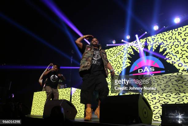 Das Efx performs at the YO! MTV Raps 30th Anniversary Live Event at Barclays Center on June 1, 2018 in New York City.