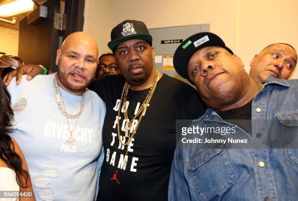 Fat Joe, Erick Sermon, and Rockwilder attend the YO! MTV Raps 30th Anniversary Live Event at Barclays Center on June 1, 2018 in New York City.
