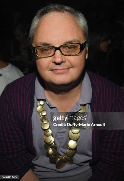 Mickey Boardman of Paper Magazine attends Erin Wasson + RVCA Fall 2010 during Mercedes-Benz Fashion Week at ABC Carpet on February 11, 2010 in New...