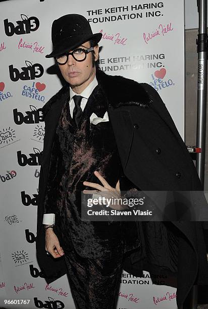 Stylist Patrick McDonald attends the Keith Haring by House of Field/ Paradise Orange Collection exhibition at Good Units on February 11, 2010 in New...