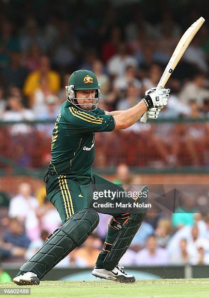 James Hopes of Australia bats during the Third One Day International match between Australia and the West Indies at Sydney Cricket Ground on February...