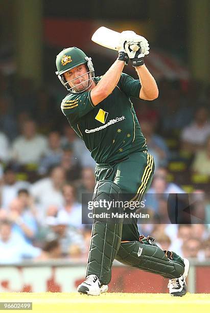 James Hopes of Australia bats during the Third One Day International match between Australia and the West Indies at Sydney Cricket Ground on February...