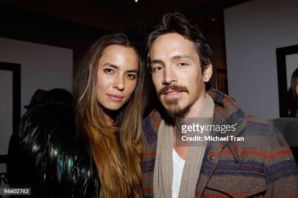 Tasya van Ree and Brandon Boyd attend the her Charity Photo Exhibition at The Celebrity Vault on February 11, 2010 in Beverly Hills, California.