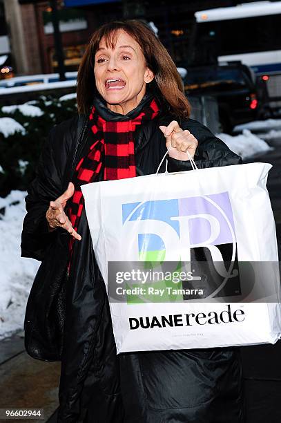 Actress Valerie Harper walks in Bryant Park on February 11, 2010 in New York City.