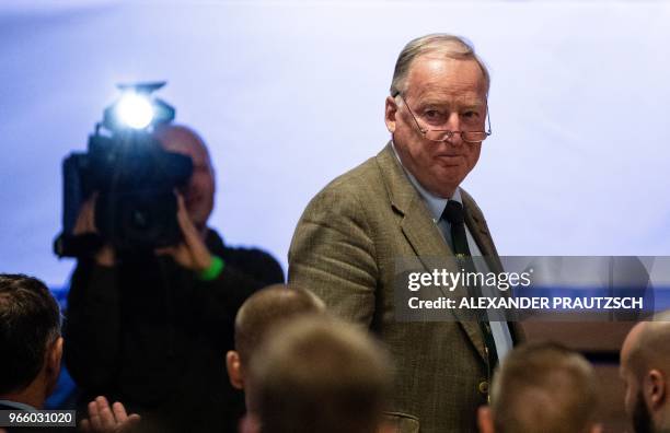 Federal spokesman of the far-right party Alternative for Germany Alexander Gauland attends the party congress of the party's youth party "Junge...