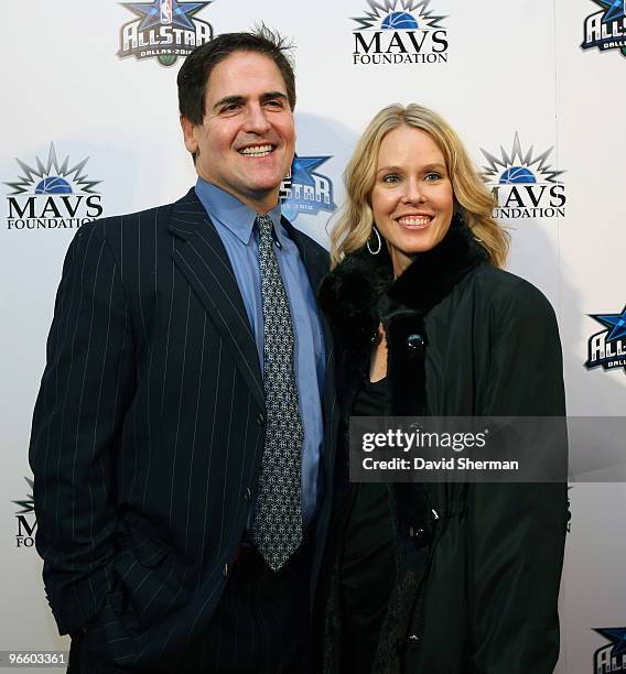 Mark and Tiffany Cuban arrive on the red carpet during a NBA Tip-Off Party as part of the 2010 NBA All-Star Weekend on February 11, 2010 at the...