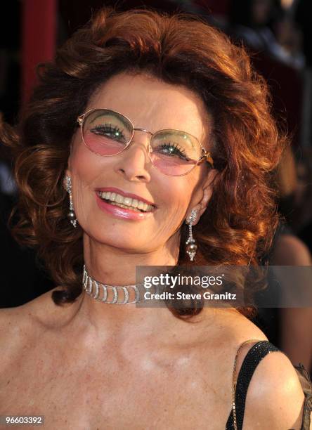 Actress Sophia Loren attends the 16th Annual Screen Actors Guild Awards at The Shrine Auditorium on January 23, 2010 in Los Angeles, California.