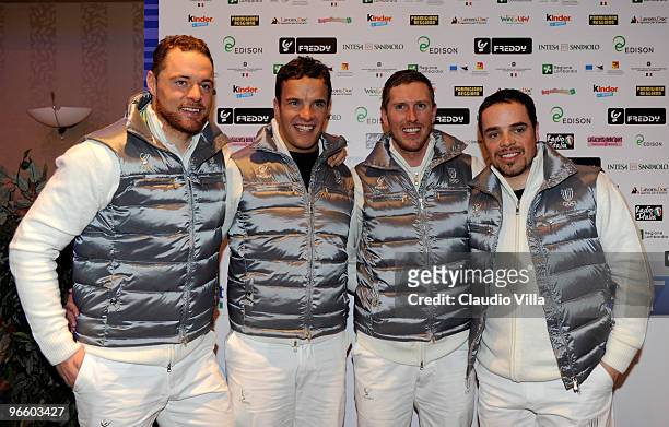 Patrick Staudacher, Christoph Innerhofer, Werner Heel and Peter Fill during the press conference at Casa Italia on February 11, 2010 in Vancouver,...
