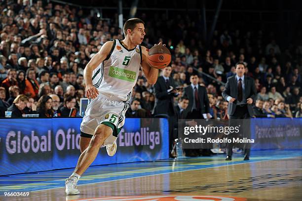 Milenko Tepic, of Panathinaikos Athens in action during the Euroleague Basketball 2009-2010 Last 16 Game 3 between Regal FC Barcelona vs...