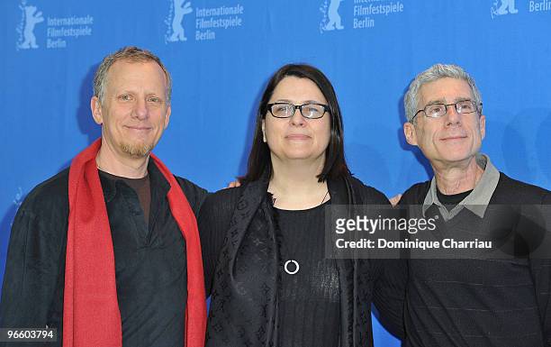 Directors Jeffrey Friedman , Rob Epstein and producer Elizabeth Redleaf attend the 'Howl' Photocall during day two of the 60th Berlin International...