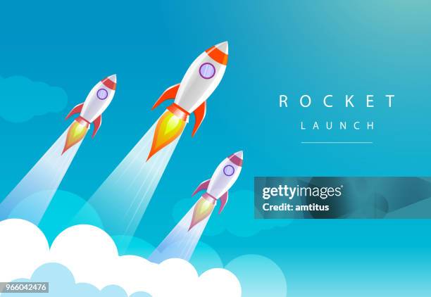 rocket einführung - stapellauf stock-grafiken, -clipart, -cartoons und -symbole