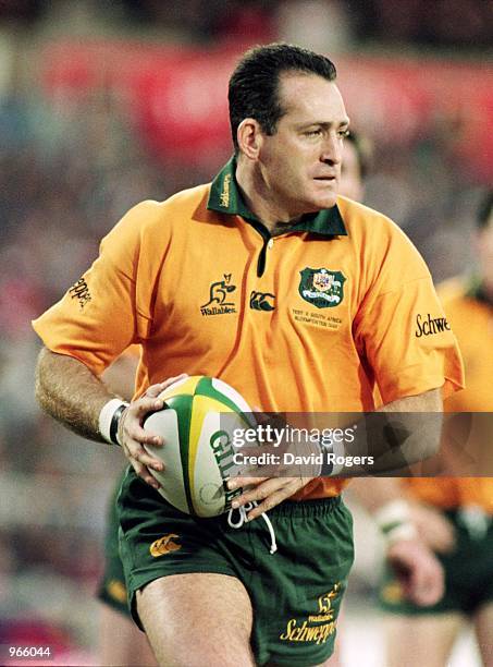 David Campese of Australia in action during the Tri Nations Tournament match against South Africa played at Bloemfontein in South Africa. \ Mandatory...