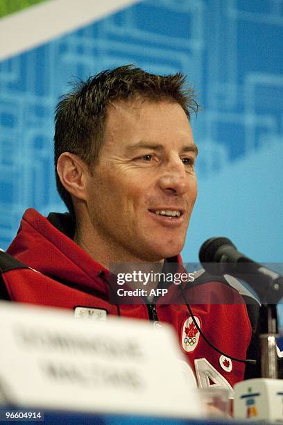 Canada's Snowboard Cross head coach Marcel Mathieu attends a press conference in preparation for the start of the Vancouver Winter Olympics, on...