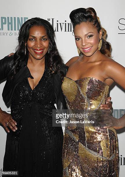 Ashanti and her mother Tina Douglas attend the grand opening of Delphine, Station Hollywood and The Living Room at W Hollywood on February 11, 2010...