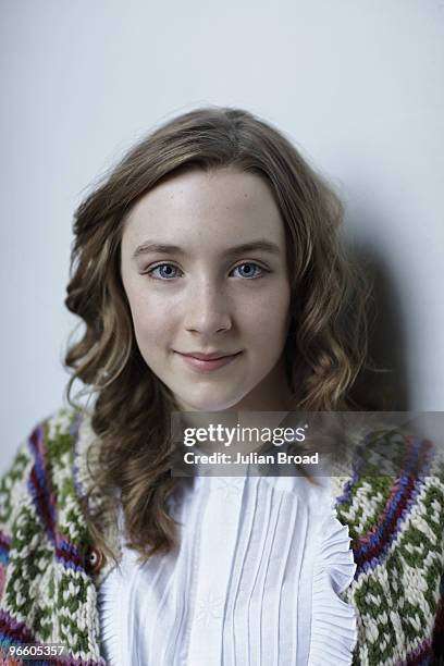 Actor Soairse Ronan poses for a portrait shoot in Dublin on April 6, 2009.