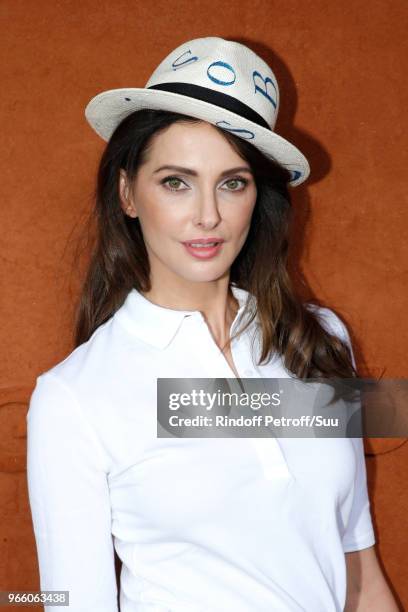 Actress Frederique Bel attends the 2018 French Open - Day Seven at Roland Garros on June 2, 2018 in Paris, France.