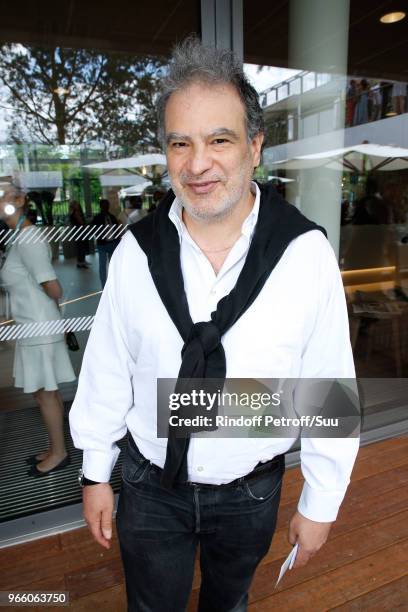 Actor Raphael Mezrahi attends the 2018 French Open - Day Seven at Roland Garros on June 2, 2018 in Paris, France.