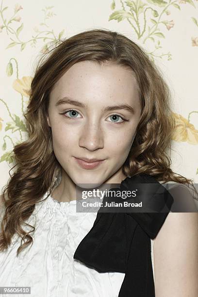 Actor Soairse Ronan poses for a portrait shoot in Dublin on April 6, 2009.
