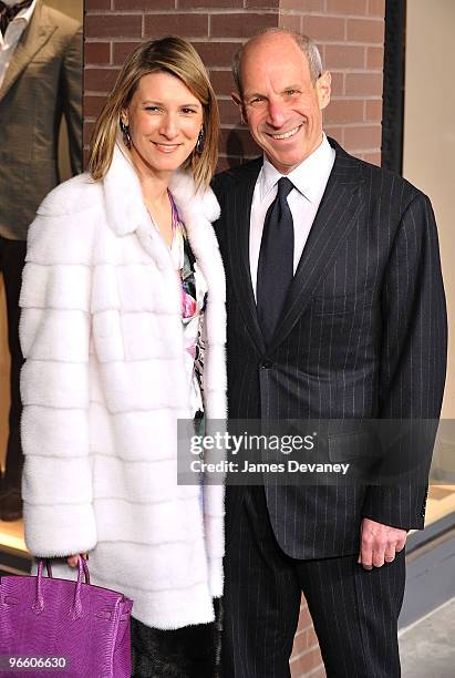 Lizzie Tisch and Loews Hotels CEO Jonathan Tisch attend Hermes Men's Store opening on Madison Avenue on February 9, 2010 in New York City.