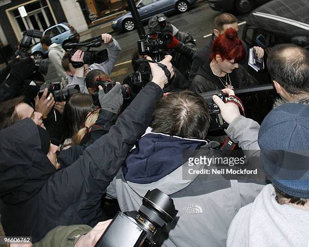 Florence Welch sighted leaving BBC Radio One on February 12, 2010 in London, England.